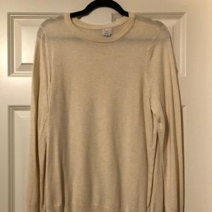 Long Sleeve Ribbed Cuff Crewneck Pullover Sweater